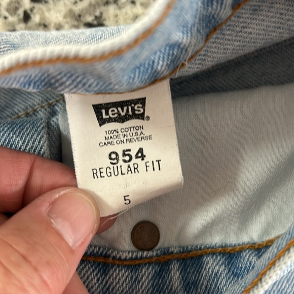 Vintage women’s Levi’s orange tab high waisted 954 jean shorts size 5 - Picture 6 of 7